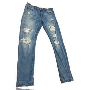 Kancan Estilo women’s 9/28‎ high rise ripped skinny jeans